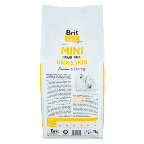 Сухой корм для собак Brit Care GF Mini Hair & Skin 7 кг (8595602520244) – Brit Care (вид 1)