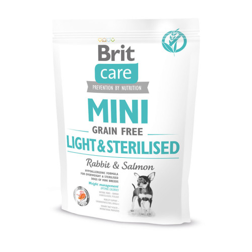 Сухой корм для собак Brit Care GF Mini Light & Sterilised 400 г (8595602521074) – Brit Care