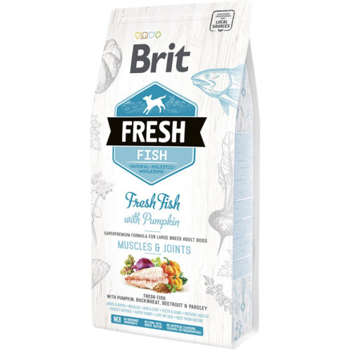 Сухой корм для собак Brit Fresh Fish/Pumpkin Adult Large 2.5 кг (8595602530786) – Brit Fresh