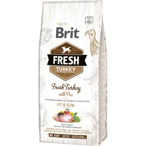 Сухий корм для собак Brit Fresh Turkey/Pea Light Fit and Slim Adult 12 кг (8595602530793) – Brit Fresh