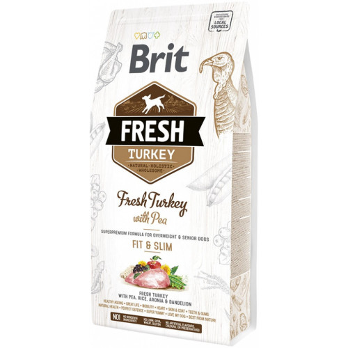 Сухий корм для собак Brit Fresh Turkey/Pea Light Fit and Slim Adult 2.5 кг (8595602530809) – Brit Fresh