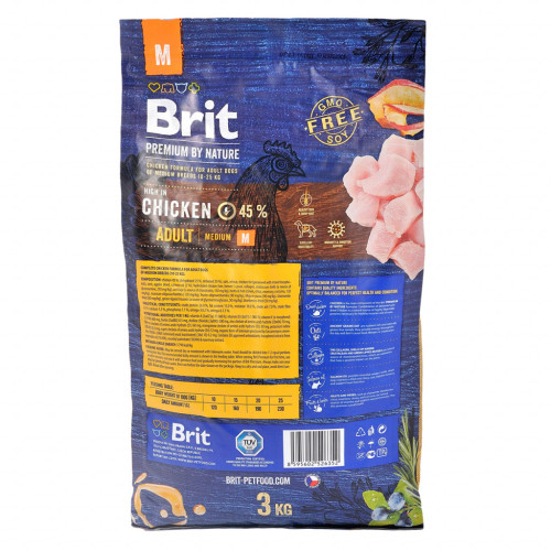 Сухий корм для собак Brit Premium Dog Adult M 3 кг (8595602526352) – Brit Premium (вид 2)