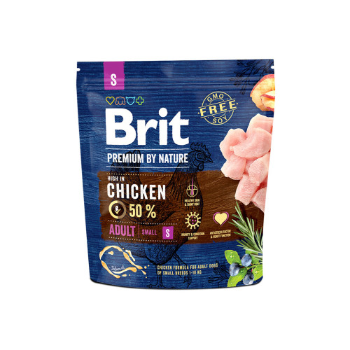 Сухий корм для собак Brit Premium Dog Adult S 1 кг (8595602526284) – Brit Premium