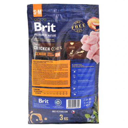 Сухий корм для собак Brit Premium Dog Senior S+M 3 кг (8595602526390) – Brit Premium (вид 2)