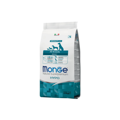 Сухой корм для собак Monge Dog All breeds Hypoallergenic с лососем и тунцем 2.5 кг (8009470011167) – Monge