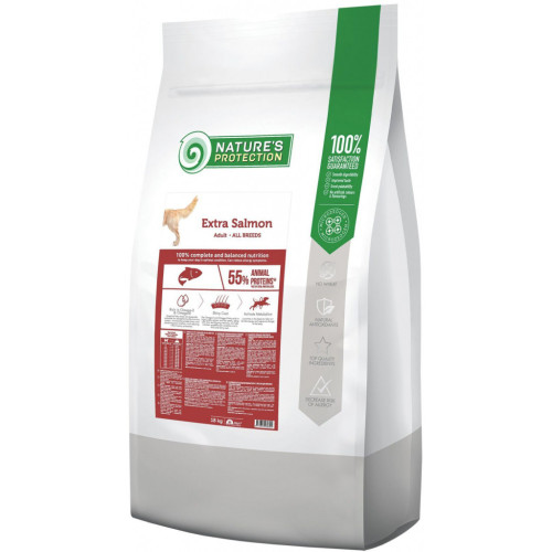 Сухой корм для собак Nature's Protection Extra Salmon Adult All breeds 18 кг (NPB46039) – Nature's Protection