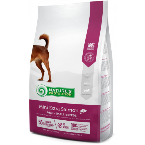 Сухий корм для собак Nature's Protection Mini extra Salmon Adult Small breeds 2 кг (NPS45737) – Nature's Protection