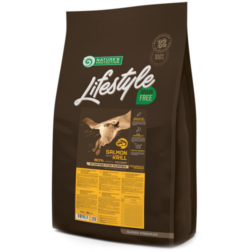 Сухой корм для собак Nature's Protection Lifestyle Grain Free Salmon with krill Starter For Puppies 1 (NPLS45683) – Nature's Protection