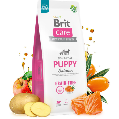 Сухий корм для собак Brit Care Dog Grain-free Puppy з лососем 1 кг (8595602558827) – Brit Care (вид 1)