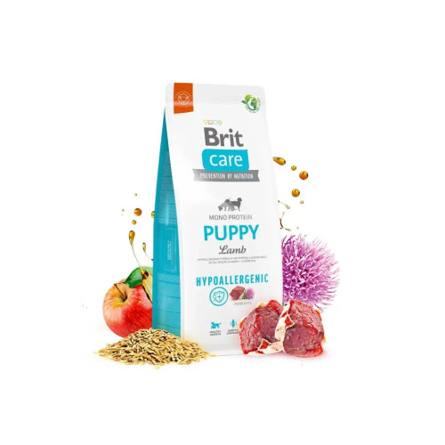 Сухий корм для собак Brit Care Dog Hypoallergenic Puppy гіпоалергенний з ягням 1 кг (8595602558971) – Brit Care (вид 1)
