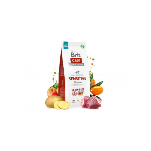 Сухой корм для собак Brit Care Dog Grain-free Sensitive беззерновой с олениной 12 кг (8595602559138) – Brit Care (вид 1)