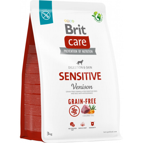 Сухий корм для собак Brit Care Dog Grain-free Sensitive беззерновий з олениною 3 кг (8595602559145) – Brit Care