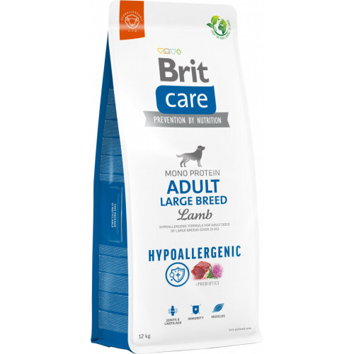 Сухий корм для собак Brit Care Dog Hypoallergenic Adult Large Breed з ягням 12 кг (8595602559077) – Brit Care