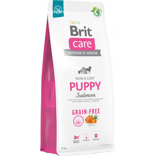Сухий корм для собак Brit Care Dog Grain-free Puppy з лососем 12 кг (8595602558803) – Brit Care