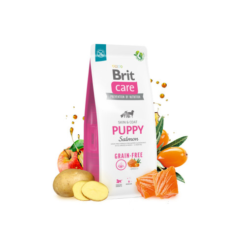Сухий корм для собак Brit Care Dog Grain-free Puppy з лососем 12 кг (8595602558803) – Brit Care (вид 1)