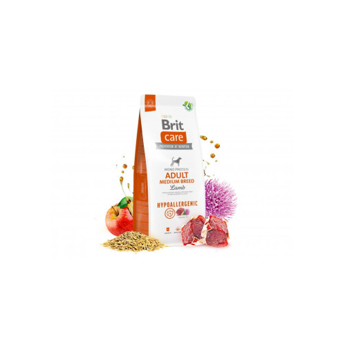 Сухий корм для собак Brit Care Dog Hypoallergenic Adult Medium Breed гіпоалергенний з ягням 3 кг (8595602559022) – Brit Care (вид 1)