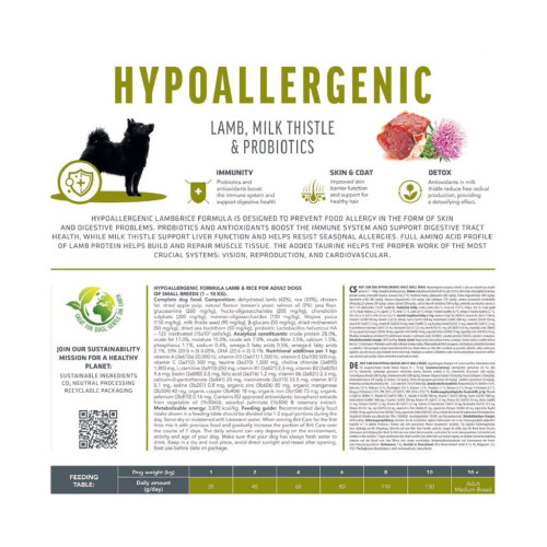 Сухой корм для собак Brit Care Dog Hypoallergenic Adult Small Breed с ягненком 3 кг (8595602566143) – Brit Care (вид 1)