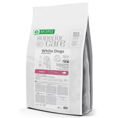 Сухий корм для собак Nature's Protection Superior Care White Dogs Grain Free White Fish Junior All Sizes 17 кг (NPSC47646) – Nature's Protection