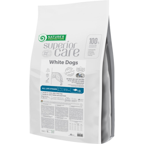 Сухий корм для собак Nature's Protection Superior Care White Dogs White Fish All Sizes and Life Stages 10 кг (NPSC47591) – Nature's Protection