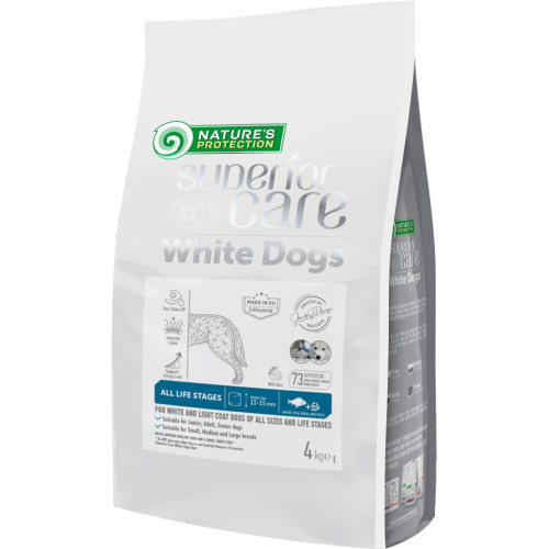 Сухий корм для собак Nature's Protection Superior Care White Dogs White Fish All Sizes and Life Stages 4 кг (NPSC47590) – Nature's Protection