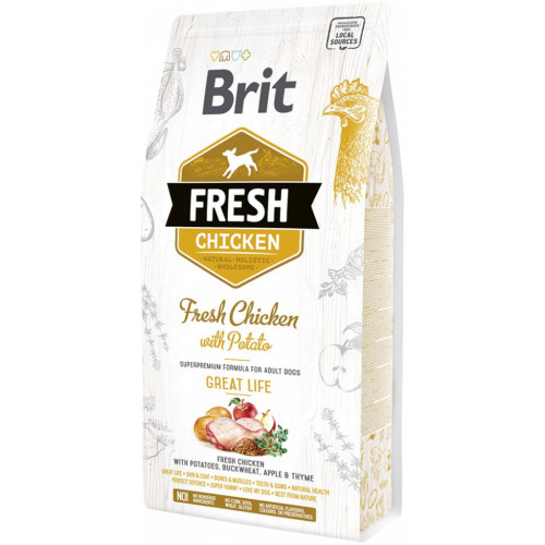 Сухий корм для собак Brit Fresh Chicken/Potato Adult 2.5 кг (8595602530748) – Brit Fresh