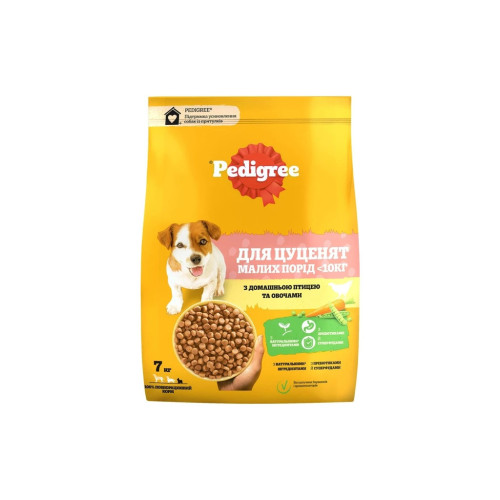 Сухий корм для собак Pedigree для цуценят малих порід з птицею та овочами 7 кг (5998749145210) – Pedigree