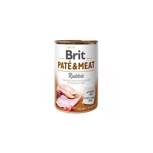 Вологий корм для собак Brit Care Pate and Meat для дорослих собак з кроликом (8595602557455) – Brit Care