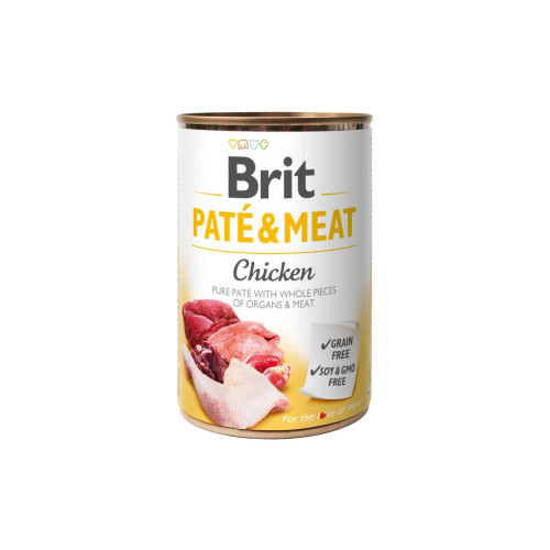 Вологий корм для собак Brit Care Pate and Meat для дорослих собак з куркою (8595602557417) – Brit Care