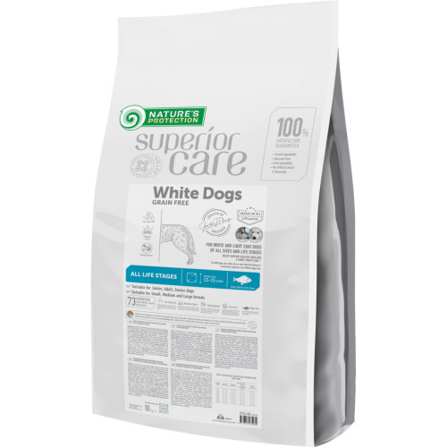 Сухий корм для собак Nature's Protection Superior Care White Dogs Grain Free White Fish All Sizes and Life Stages 10 кг (NPSC47593) – Nature's Protection