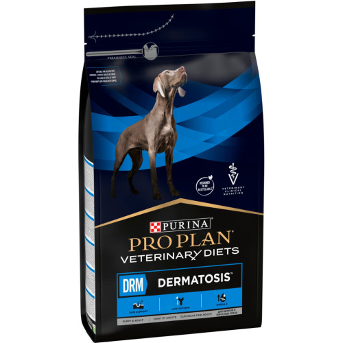 Сухой корм для собак Purina Pro Plan Veterinary Diets DRM Dermatosis Для поддержания функции кожи при дерматозах и чрезмерном выпадении шерсти 3 кг (7613035156289) – Purina Pro Plan Veterinary Diets (вид 1)