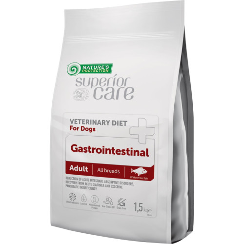 Сухой корм для собак Nature's Protection VD Gastrointestinal White Fish Adult All Breed Dogs с белой рыбой 1.5 кг (NPSCVET47576) – Nature's Protection