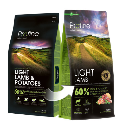 Сухий корм для собак Profine Light Lamb and Potatoes для собак з надмірною вагою 12 кг (8595602569458) – Profine (вид 2)