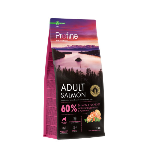 Сухий корм для собак Profine Salmon and Potatoes для дорослих собак всіх порід 12 кг (8595602569496) – Profine