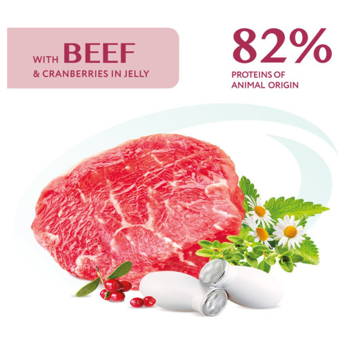 Влажный корм для собак Optimeal с говядиной и клюквой в желе 100 г (4820215369626) – Optimeal (вид 2)
