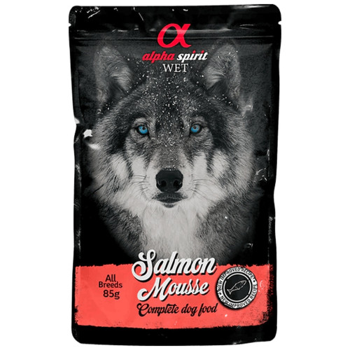 Влажный корм для собак Alpha Spirit старше 1 года с лососем 85 г (8436586311612) – Alpha Spirit