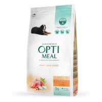 Сухий корм для собак Optimeal для цуценят великих порід зі смаком індички 12 кг (4820215363822)