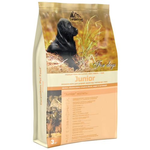 Сухий корм для собак Carpathian Pet Food Junior 3 кг (4820111140862) – Carpathian Pet Food