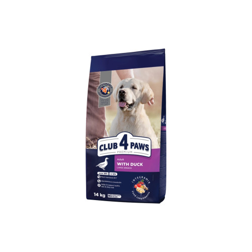 Сухий корм для собак Club 4 Paws Преміум Для великих порід З качкою 14 кг (4820269143050) – Club 4 Paws