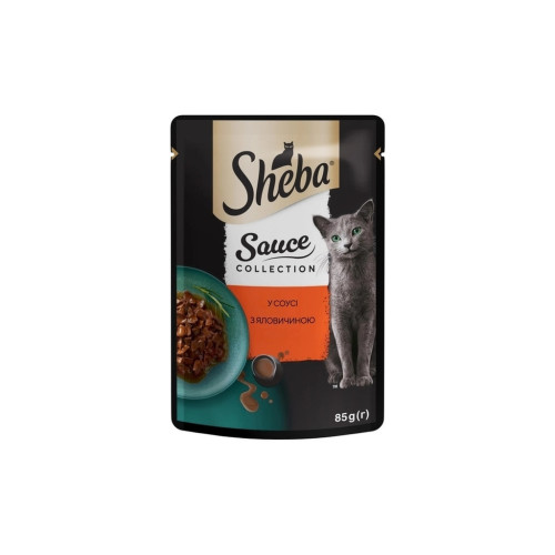 Влажный корм для собак Sheba с говядиной в соусе 85 г (4770608264406) – Sheba
