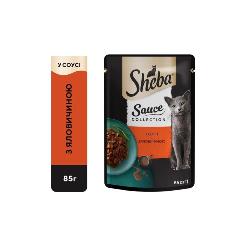 Влажный корм для собак Sheba с говядиной в соусе 85 г (4770608264406) – Sheba (вид 1)