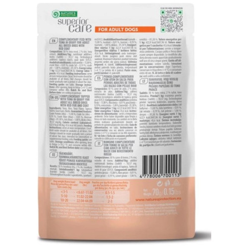 Влажный корм для собак Nature's Protection Superior Care Red Coat Adult Tuna 70 г (UNINPSC70011) – Nature's Protection (вид 1)