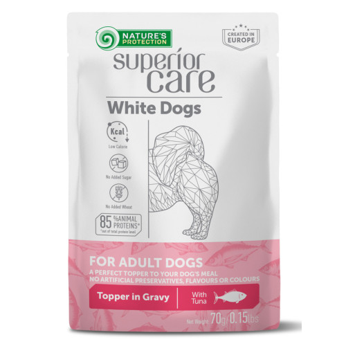 Влажный корм для собак Nature's Protection Superior Care White Dogs Adult Tuna 70 г (UNINPSC70010) – Nature's Protection