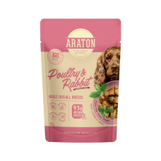 Вологий корм для собак ARATON Adult with Poultry and Rabbit 85 г (ART47934)