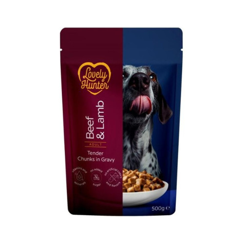 Вологий корм для собак Lovely Hunter Adult Beef & Lamb 500 г (LHU70475) – Lovely Hunter
