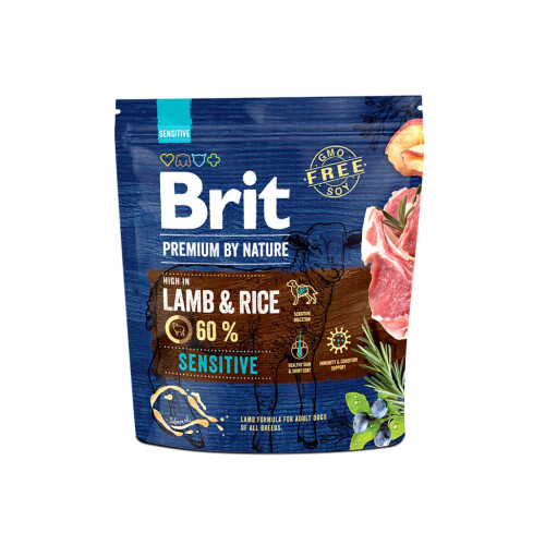 Сухий корм для собак Brit Premium Dog Sensitive Lamb 1 кг (8595602526611) – Brit Premium