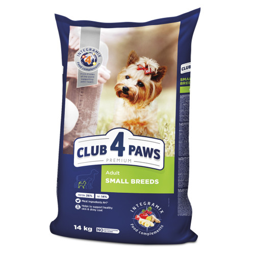 Сухий корм для собак Club 4 Paws Adult Small Breeds з куркою 14 кг (4820215368452) – Club 4 Paws