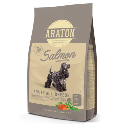 Сухий корм для собак ARATON Salmon Adult All Breeds 15 кг (ART47471) – ARATON