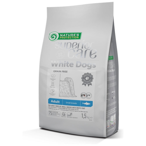 Сухой корм для собак Nature's Protection Superior Care White Dogs Grain Free Herring Adult 1.5 кг (NPSC47439) – Nature's Protection