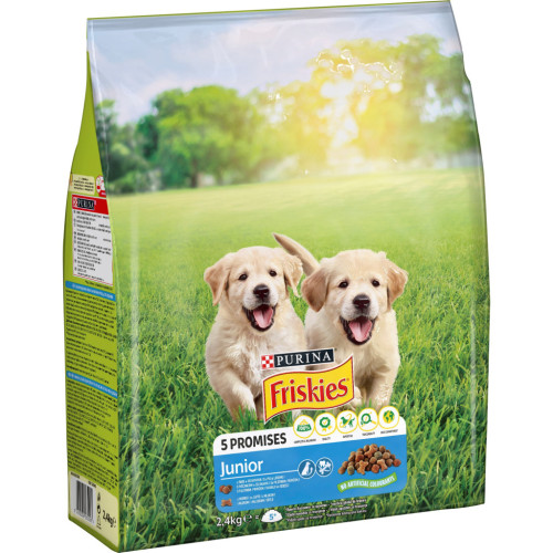 Сухий корм для собак Purina Friskies Junior з куркою, овочами і молоком 2.4 кг (7613034232205) – Purina Friskies (вид 2)