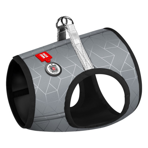 Шлей для собак WAUDOG Clothes с QR-паспортом S1 серая (2930) – WAUDOG